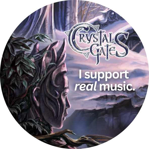 “I Support Real Music” Round Sticker (75mm)